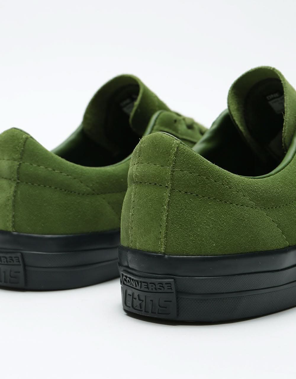 Converse One Star Pro Ox Suede Skate Shoes - Cypress Green/Black/Black