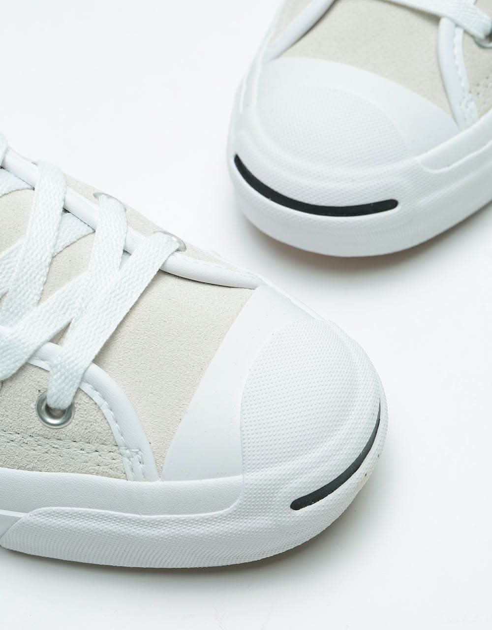Converse Jack Purcell Pro Mid Suede Skate Shoes White White