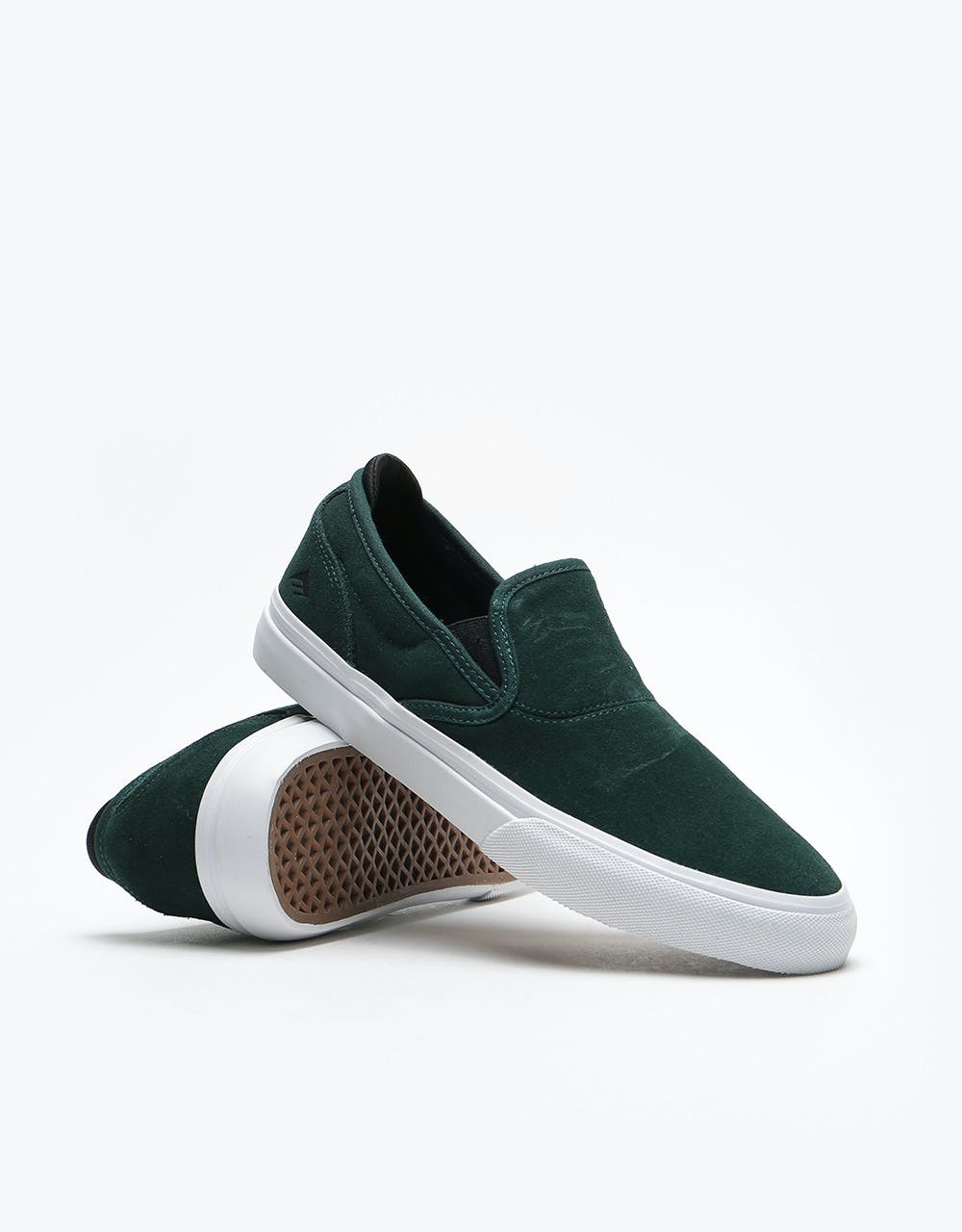 Emerica Wino G6 Slip-On Skate Shoes - Green/White