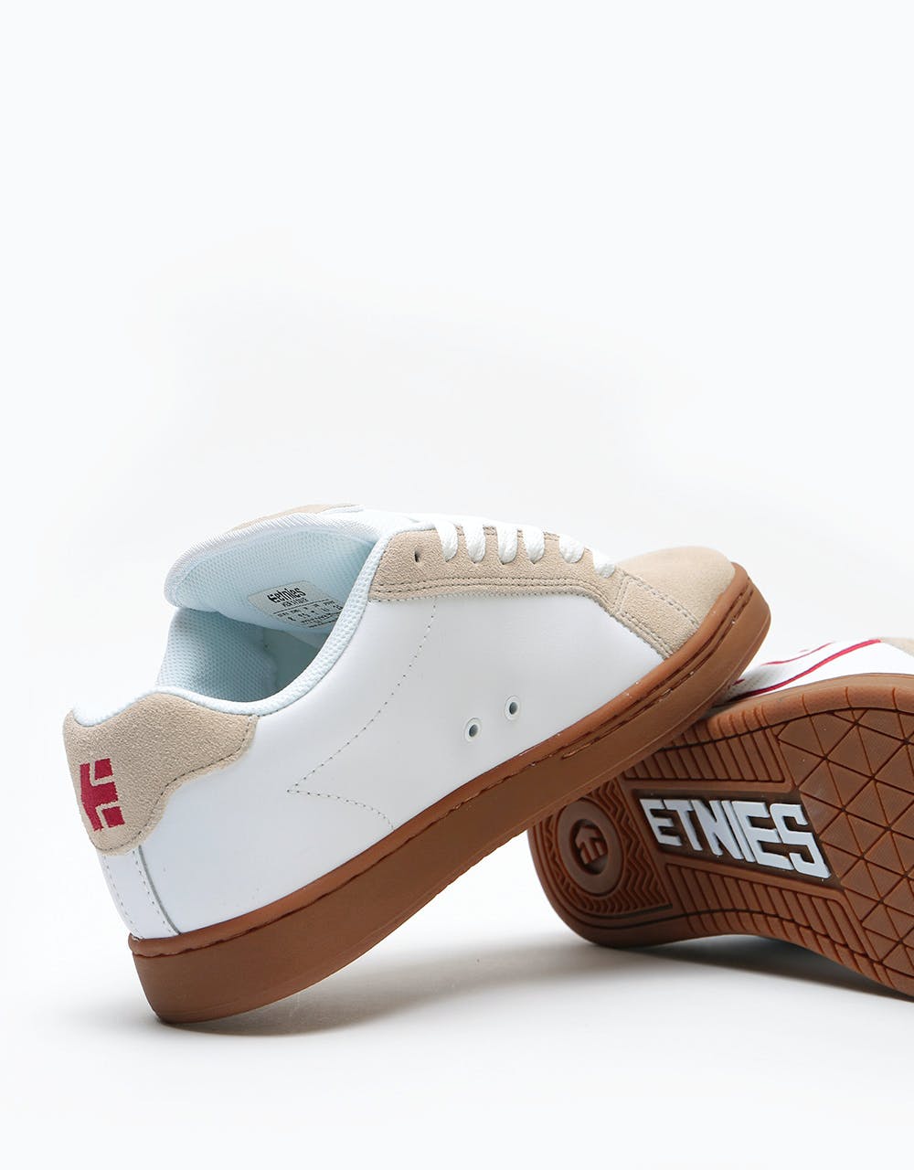 Etnies Fader Skate Shoes - White/Tan