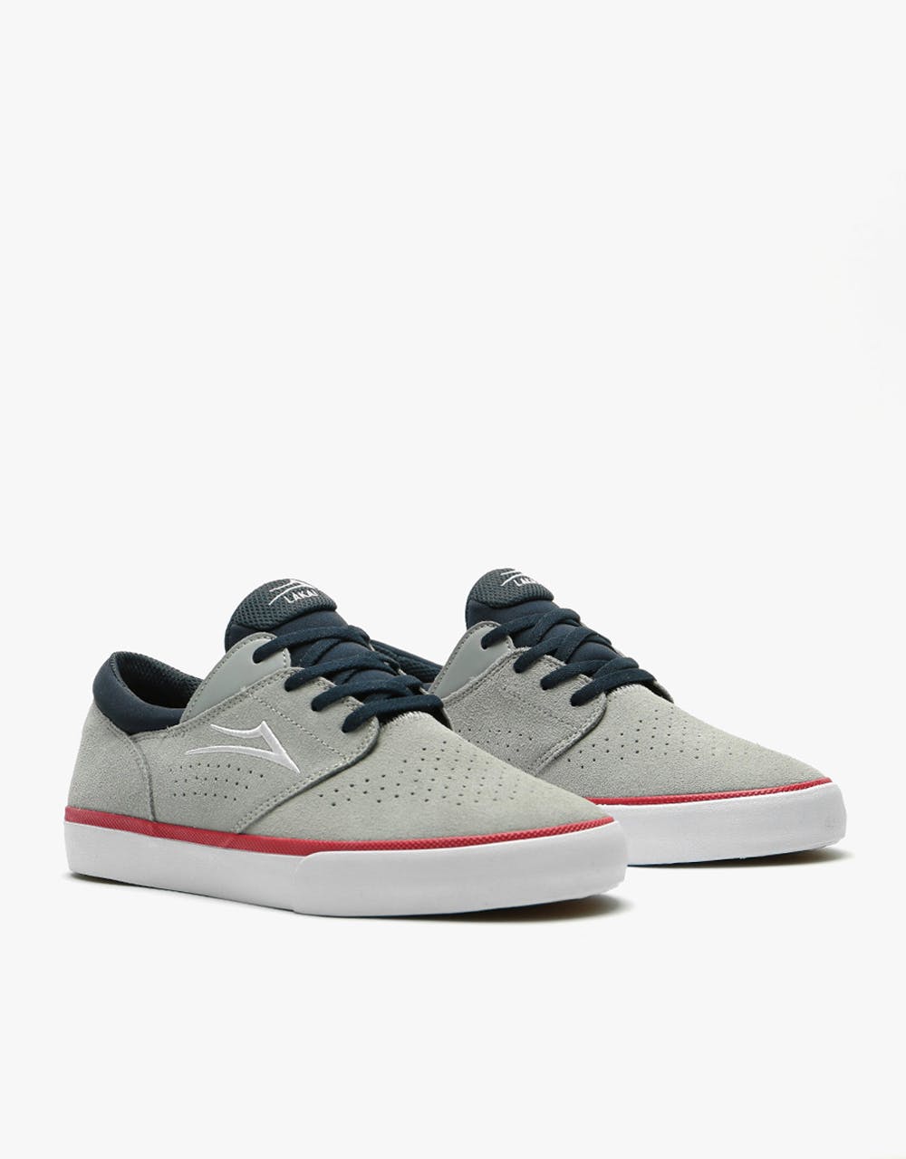 Lakai Freemont Skate Shoes - Light Grey/Navy Suede
