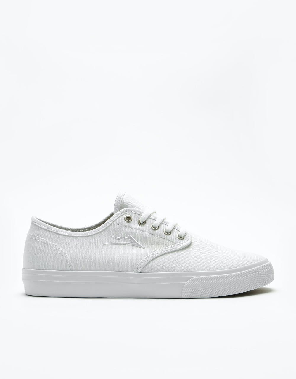 Lakai Oxford Skate Shoes - White Canvas