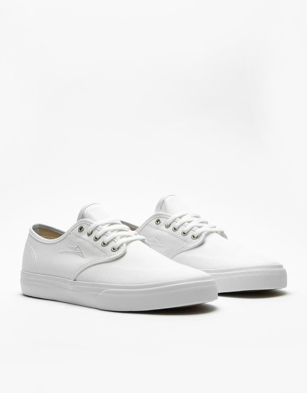 Lakai Oxford Skate Shoes - White Canvas