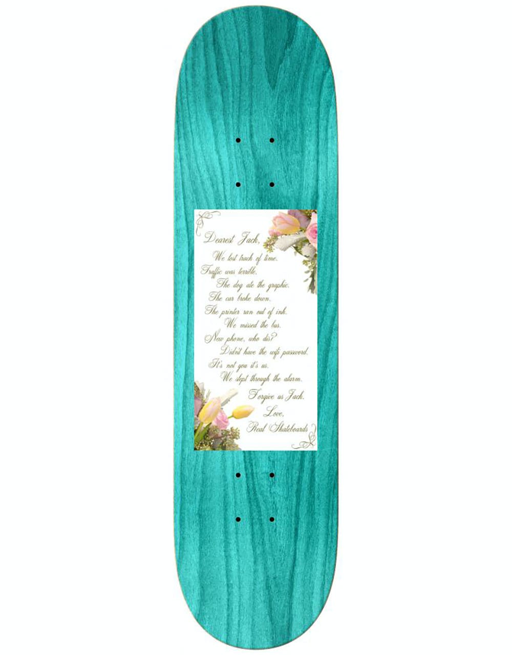Real Olson Dearest Jack Skateboard Deck - 8.38"