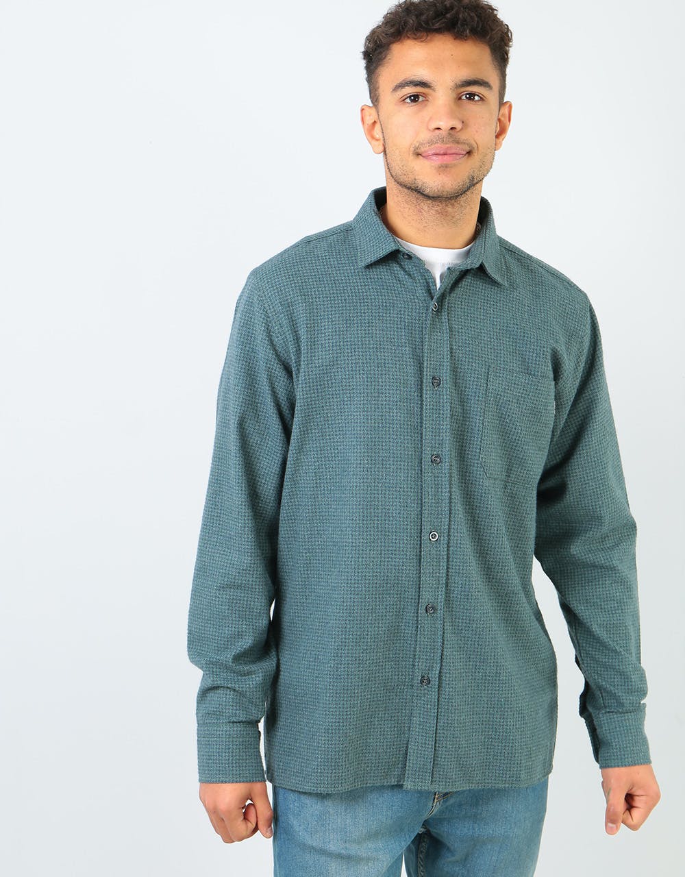 Route One Hounds Flannel Shirt - Seagrass