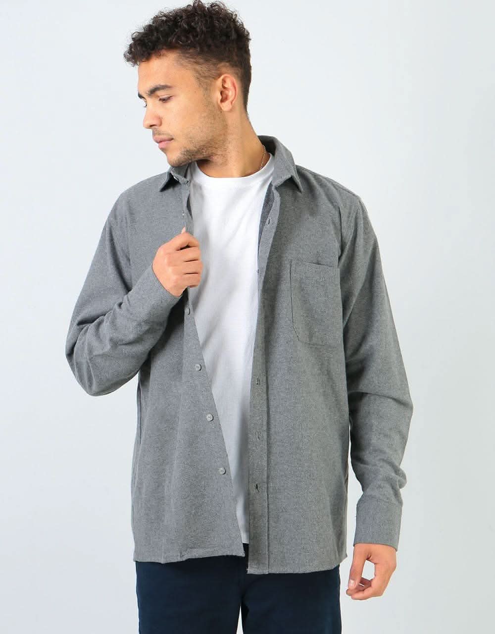 Route One Blocked Flannel Shirt - Fog