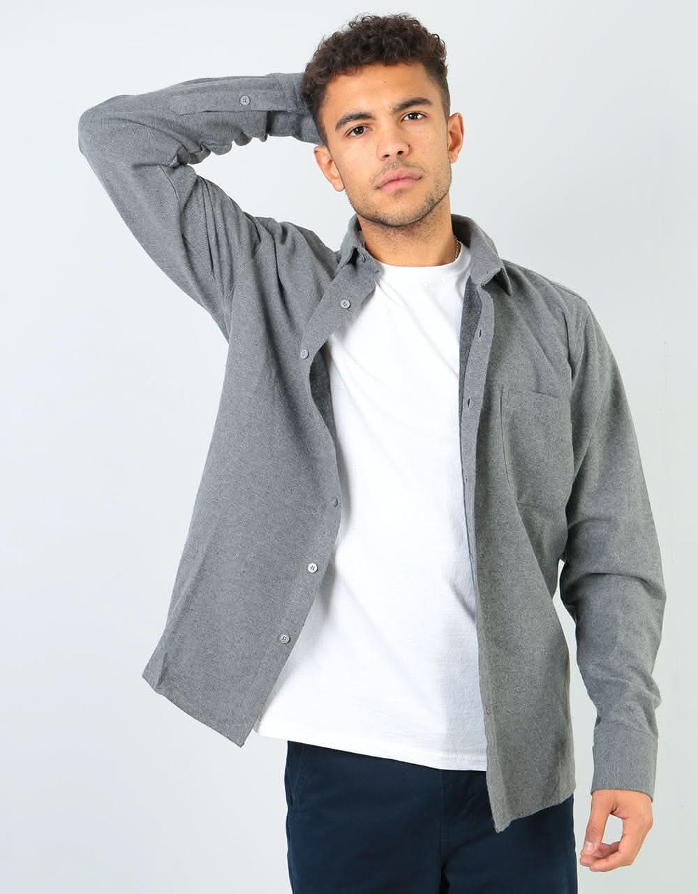 Route One Blocked Flannel Shirt - Fog