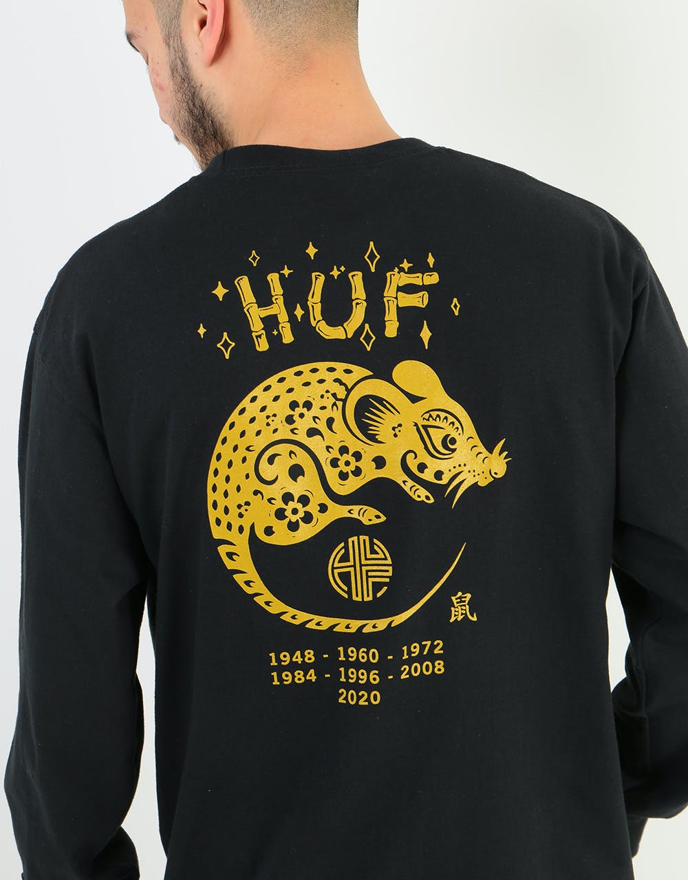 HUF Year of the Rat L/S T-Shirt - Black