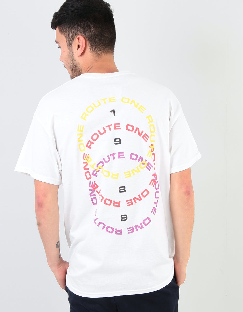 Route One In Circles T-Shirt - White