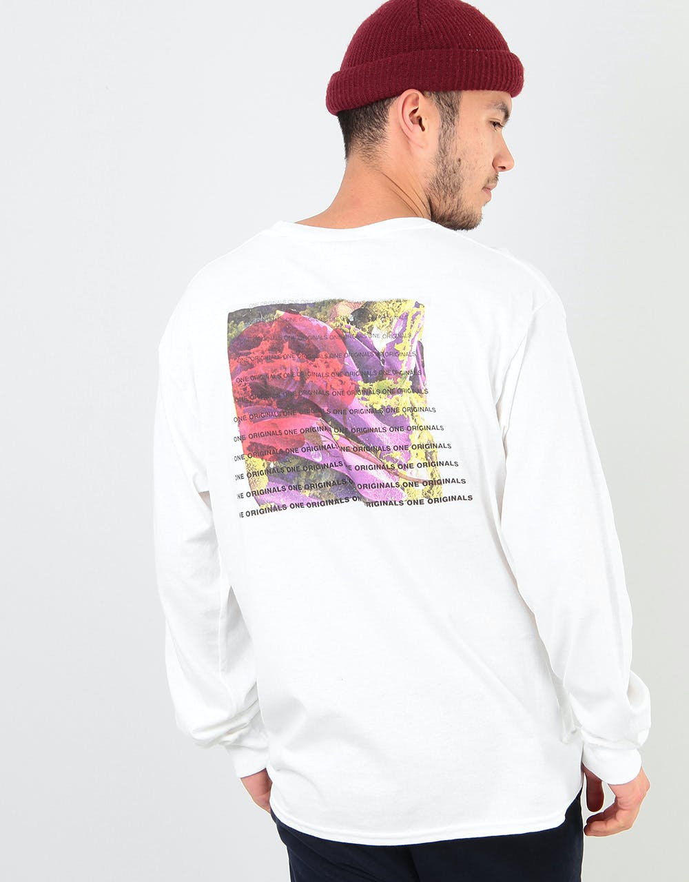 Route One Bacteria Long Sleeve T-Shirt - White