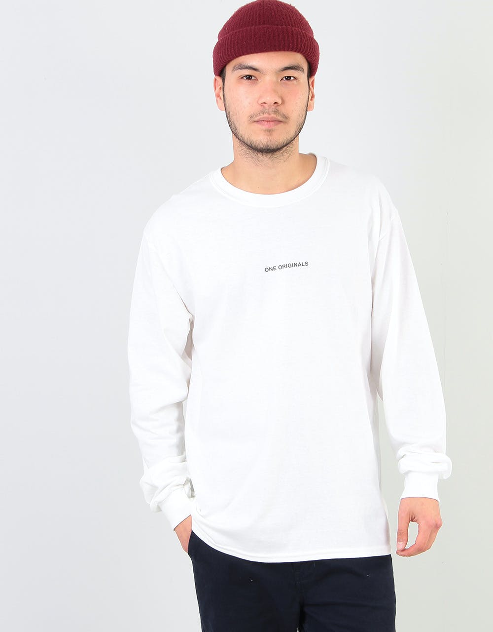 Route One Bacteria Long Sleeve T-Shirt - White