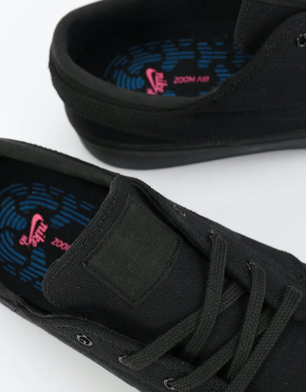 Nike SB Zoom Stefan Janoski Canvas RM Skate Shoes - Black/Black-Black-