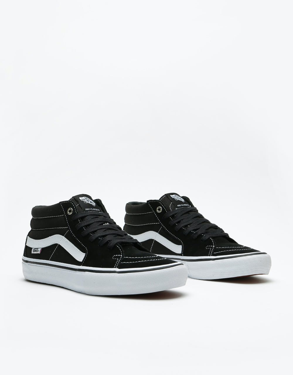 Vans Sk8-Mid Pro Skate Shoes - Black/White