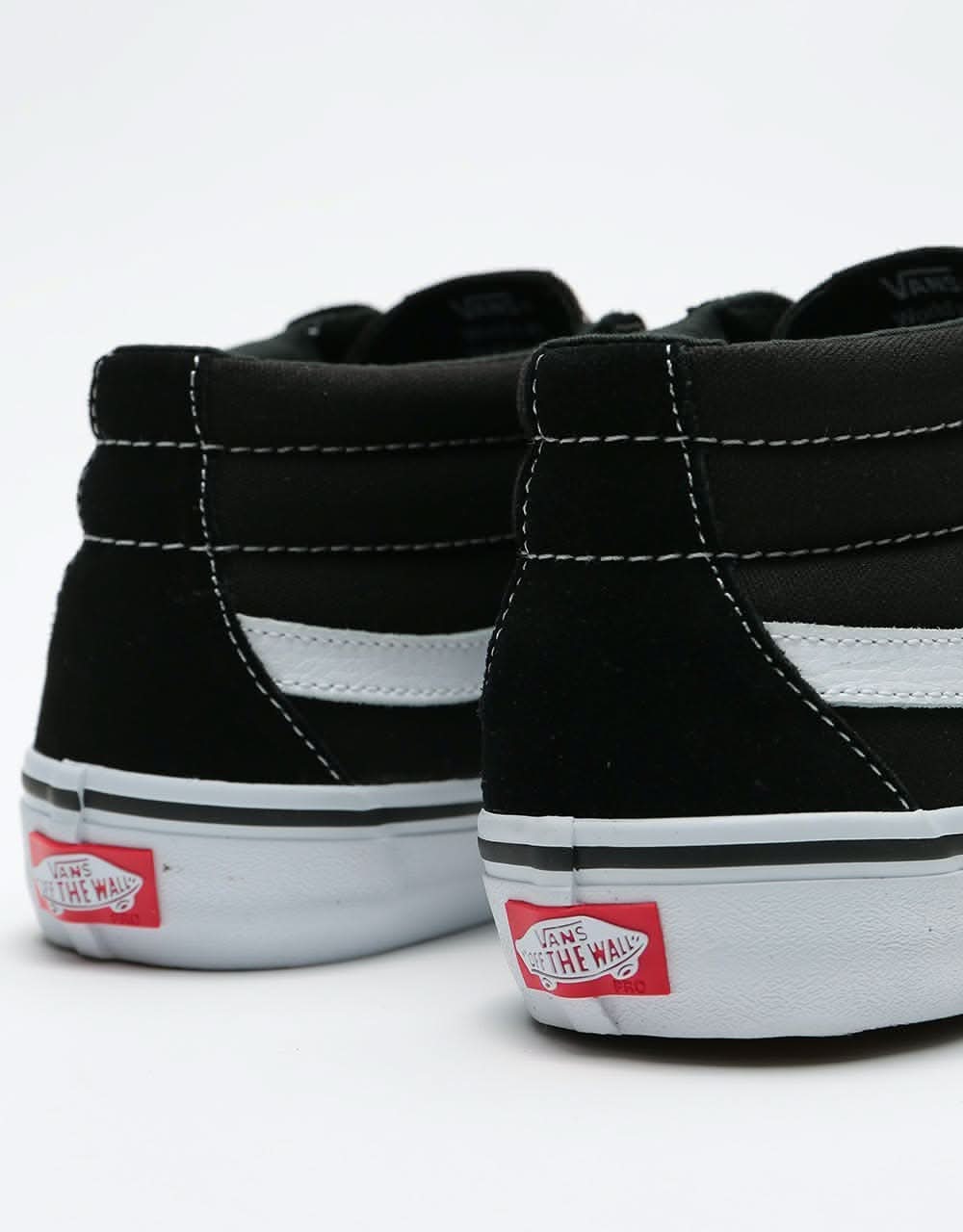 Vans Sk8-Mid Pro Skate Shoes - Black/White