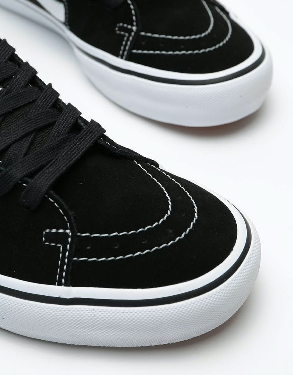 Vans Sk8-Mid Pro Skate Shoes - Black/White