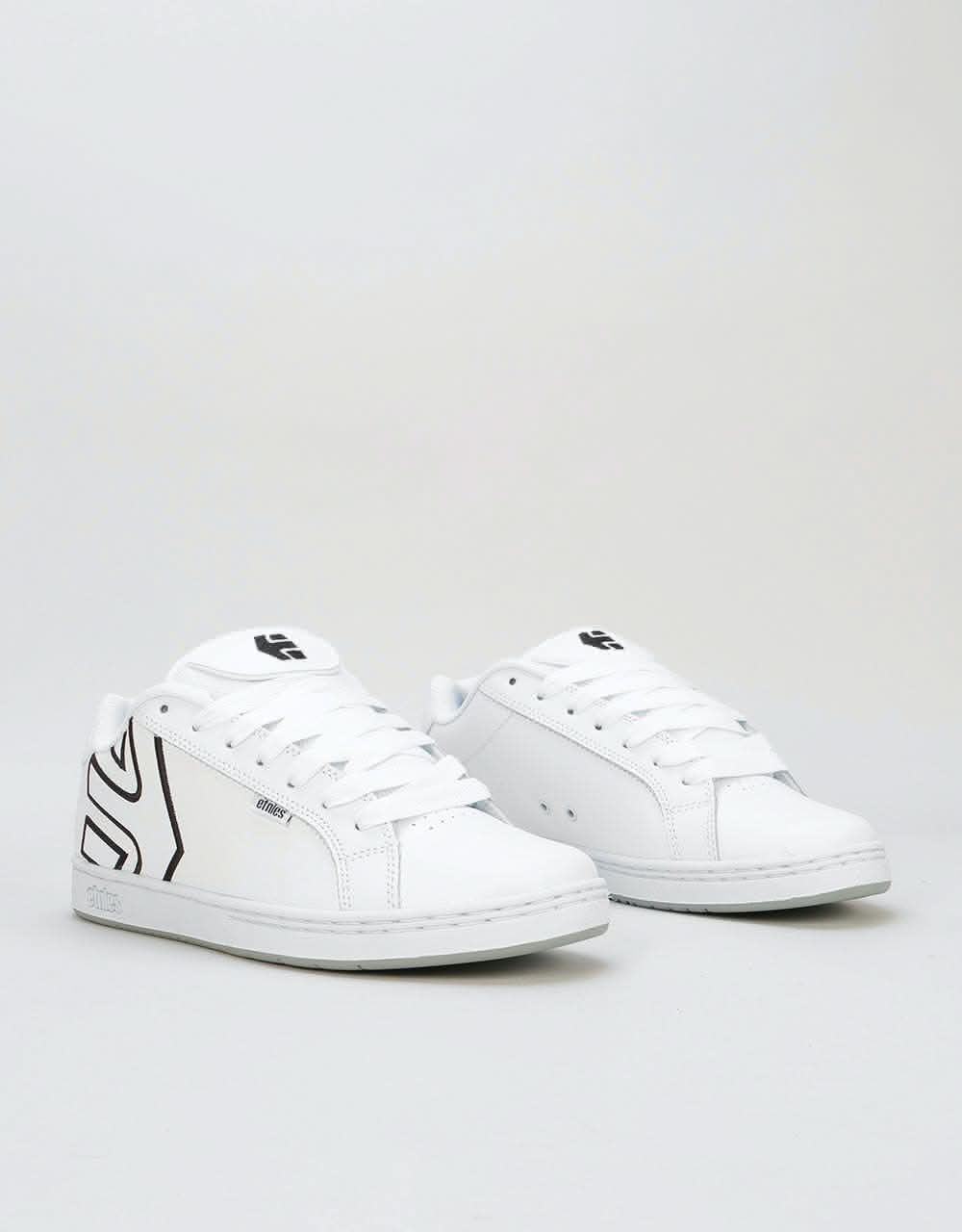 Etnies Fader Skate Shoes - White/Silver