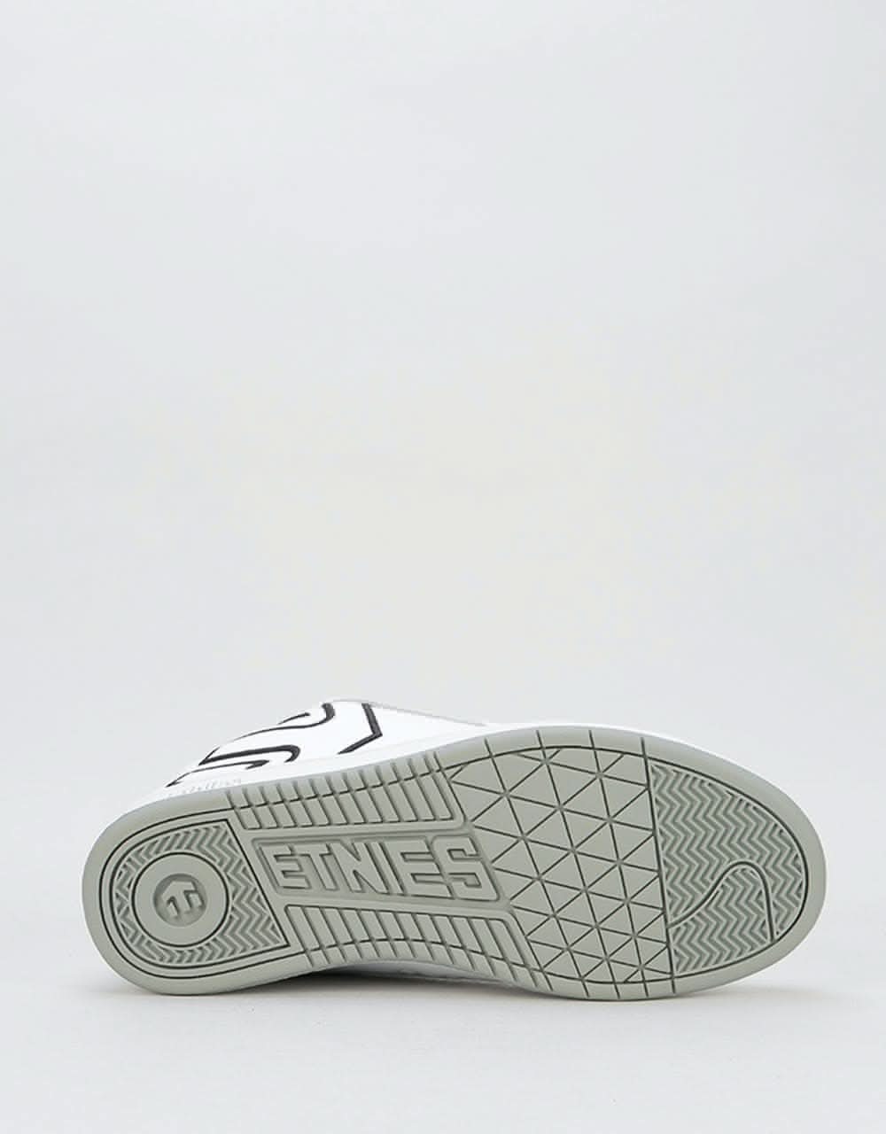 Etnies Fader Skate Shoes - White/Silver