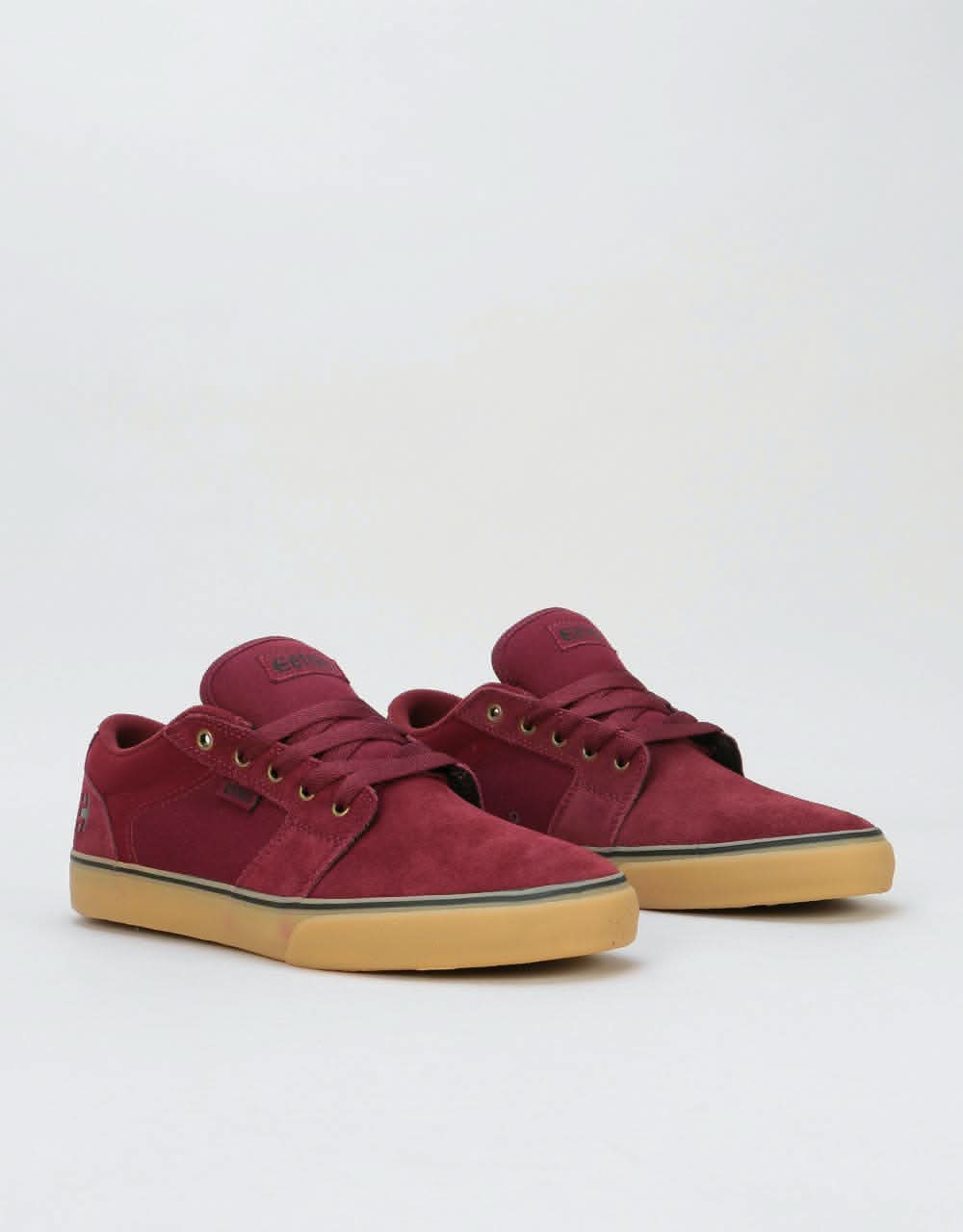 Etnies Barge LS Skate Shoes - Burgundy/Tan