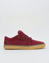 Etnies Barge LS Skate Shoes - Burgundy/Tan