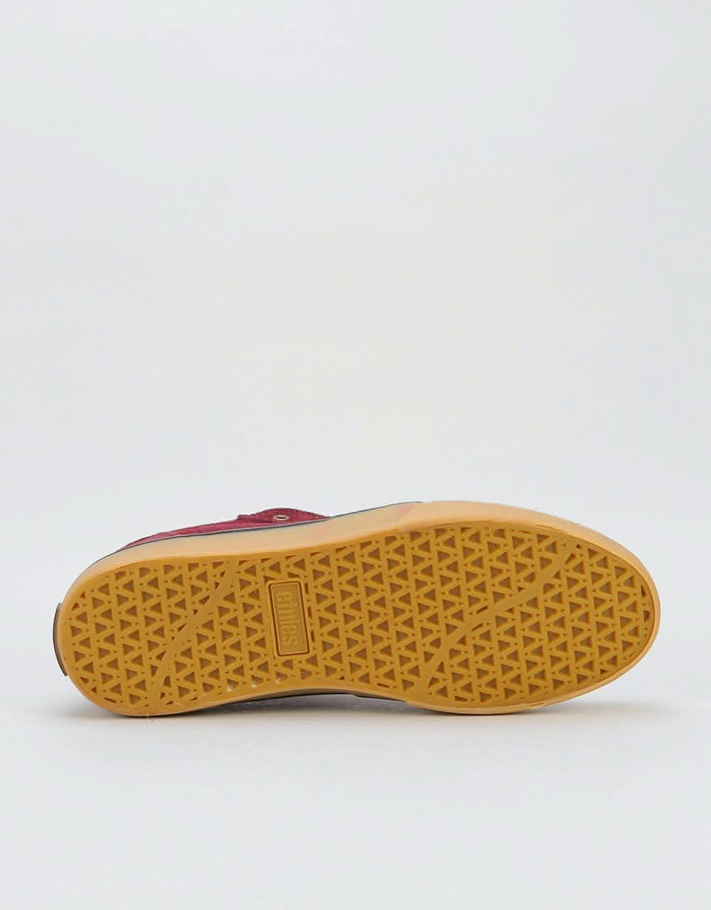 Etnies Barge LS Skate Shoes - Burgundy/Tan