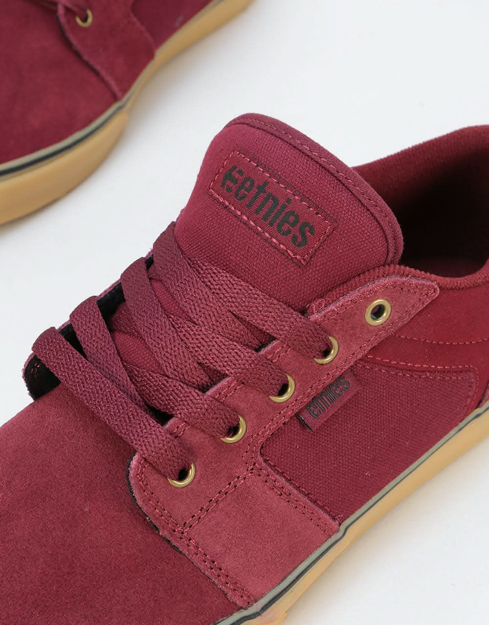 Etnies Barge LS Skate Shoes - Burgundy/Tan