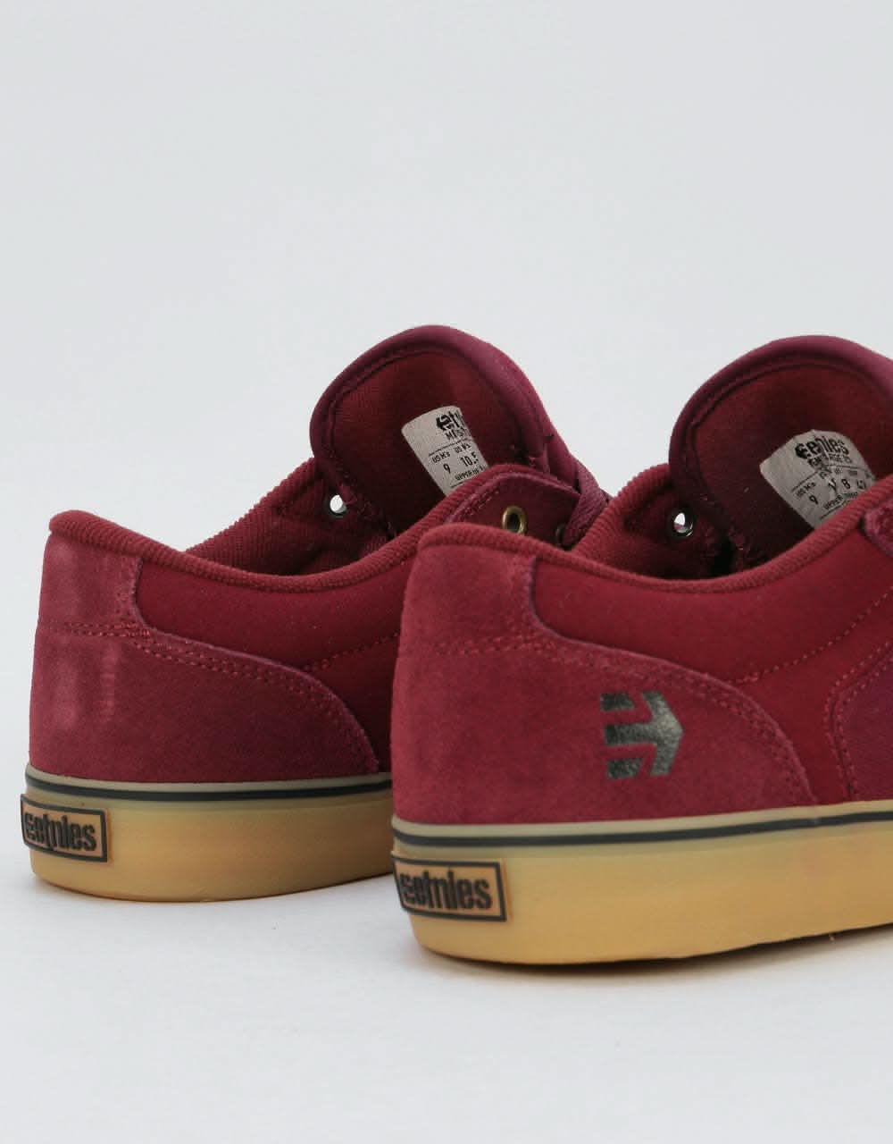 Etnies Barge LS Skate Shoes - Burgundy/Tan