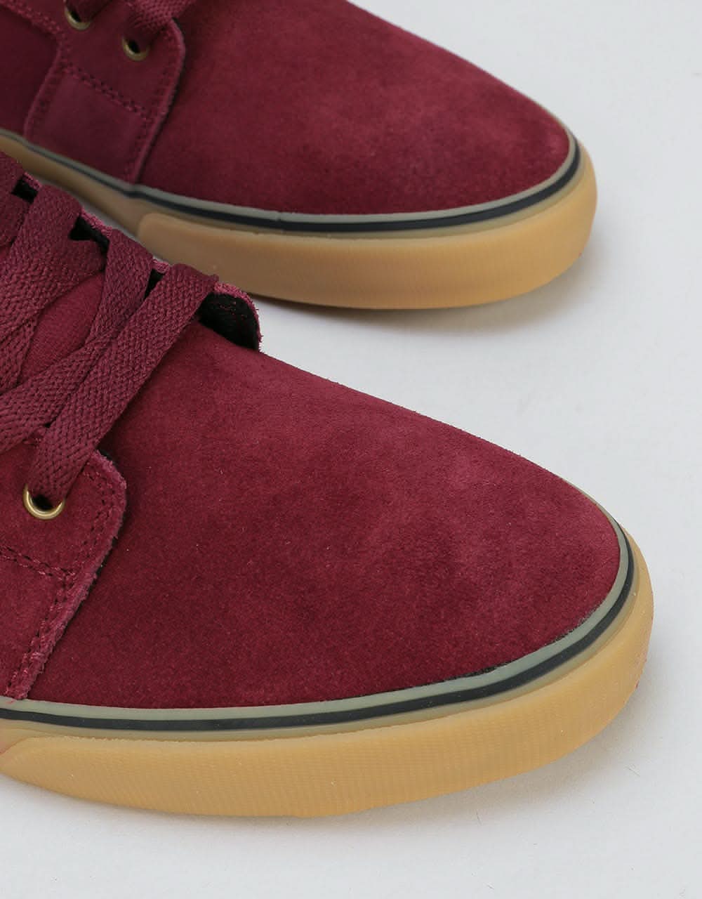 Etnies Barge LS Skate Shoes - Burgundy/Tan