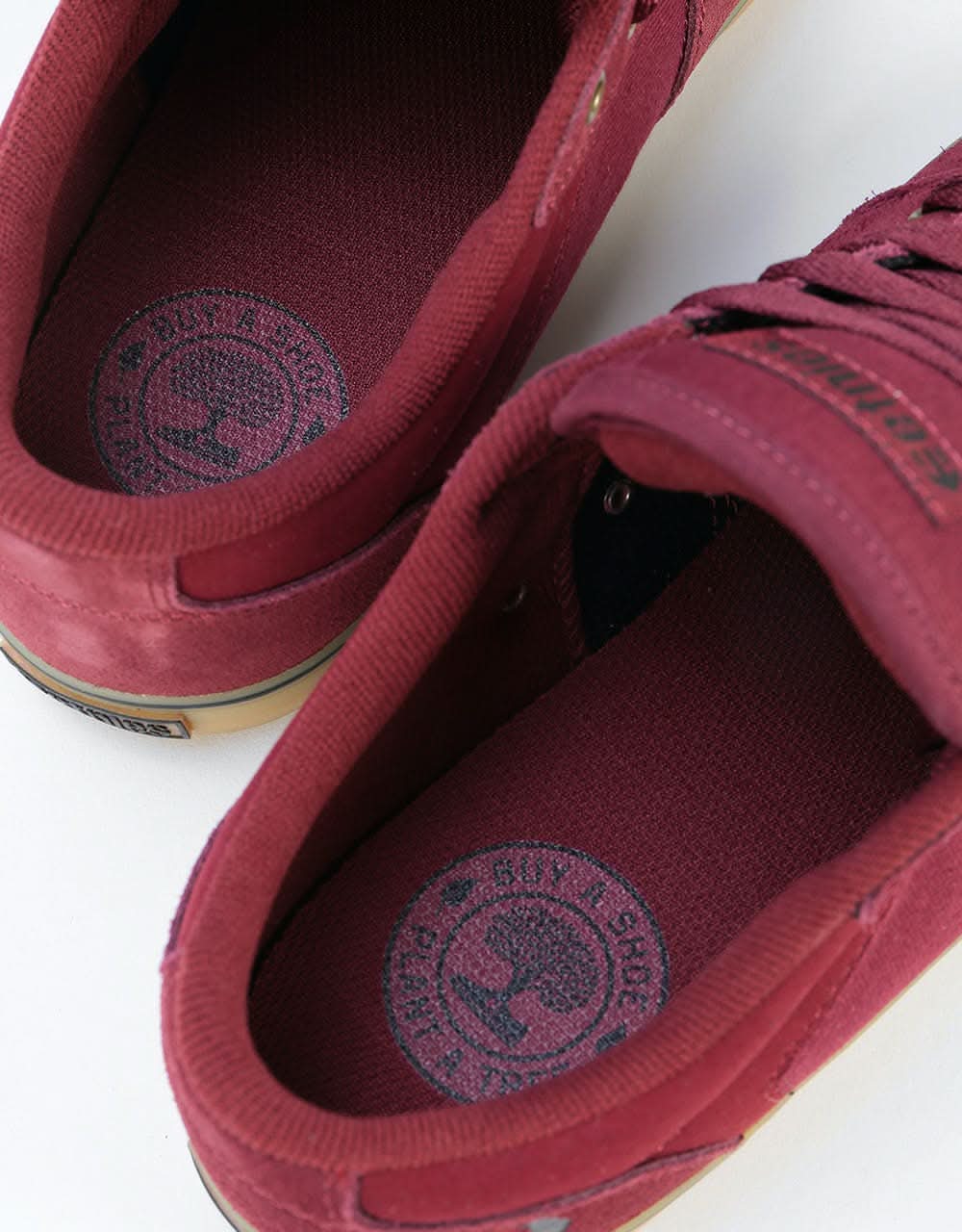 Etnies Barge LS Skate Shoes - Burgundy/Tan