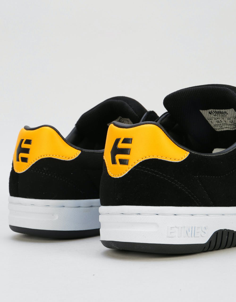 Etnies Lo-Cut Skate Shoes - Black/White/Yellow