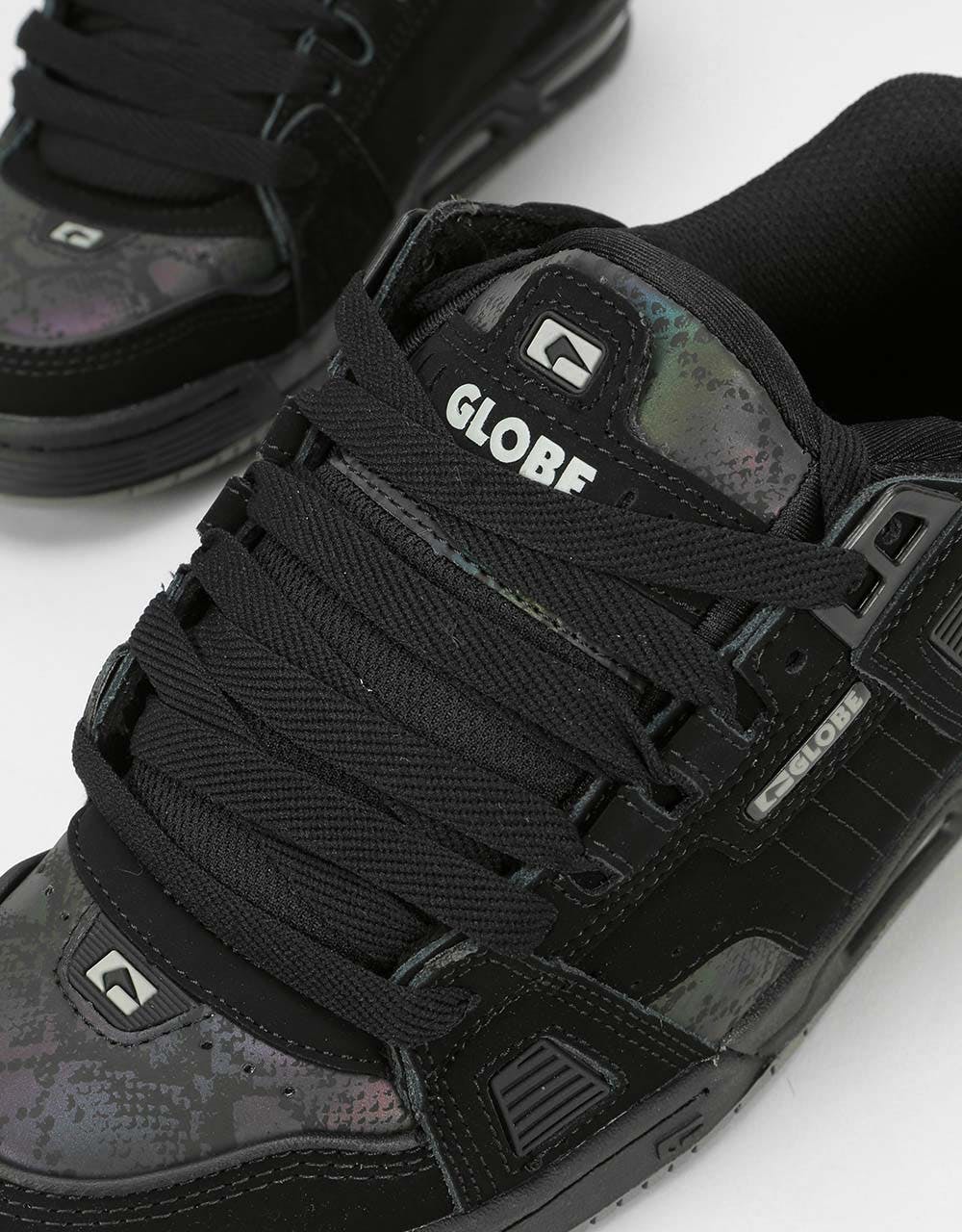 Globe Sabre Skate Shoes - Black/3M Snake
