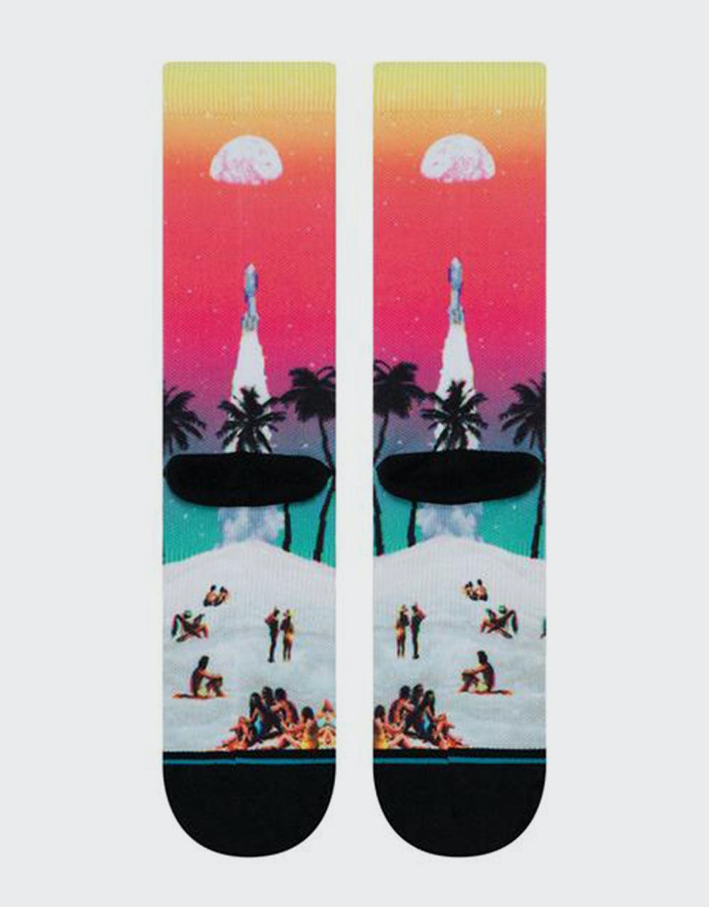 Stance Classic Crew Moon Beach Socks - Fuschia
