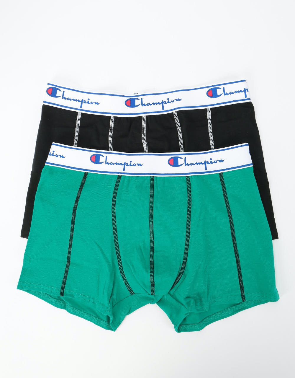 Champion Legacy Plain Boxer Shorts  2-Pack - Black/Green