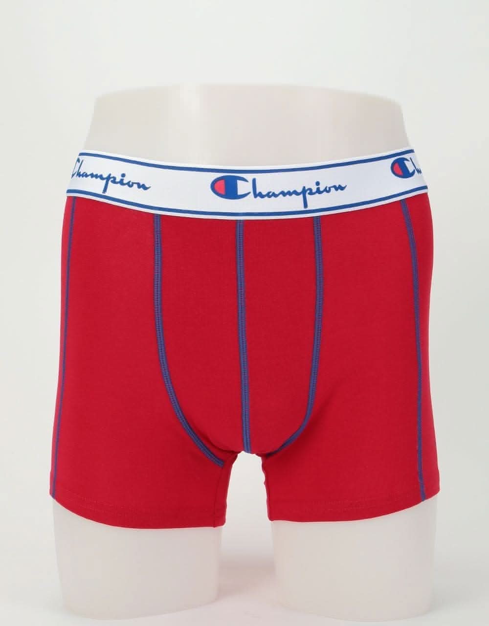 Champion Legacy Print Mix Boxer Shorts 2-Pack - White Print/Royal Blue