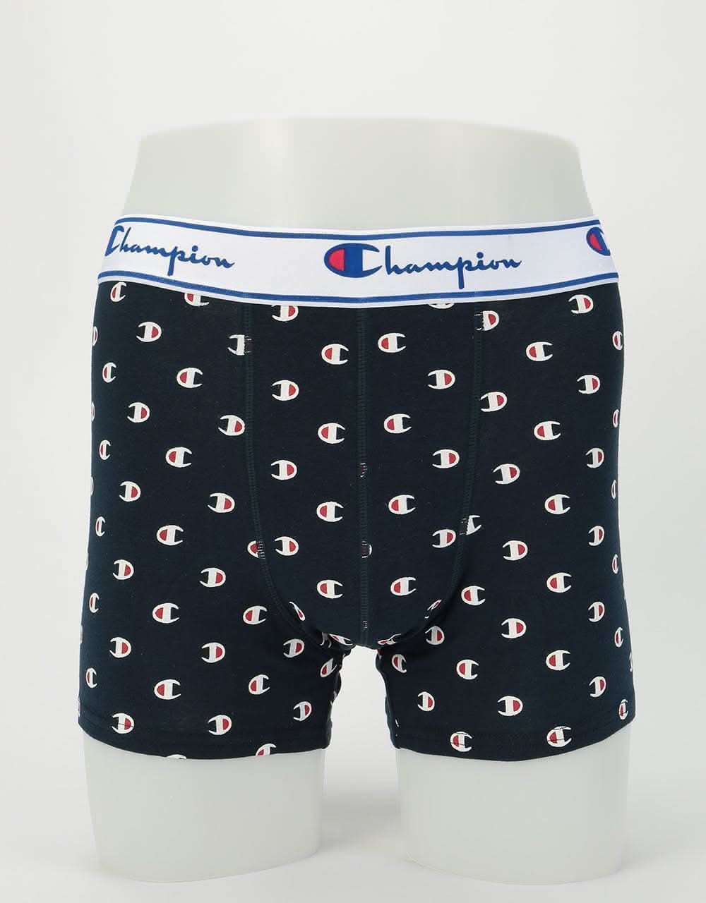 Champion Legacy Print Mix Boxer Shorts 2-Pack - White Print/Royal Blue