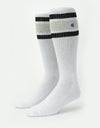 Champion Premium Crew Socks - White/Light Grey/Black