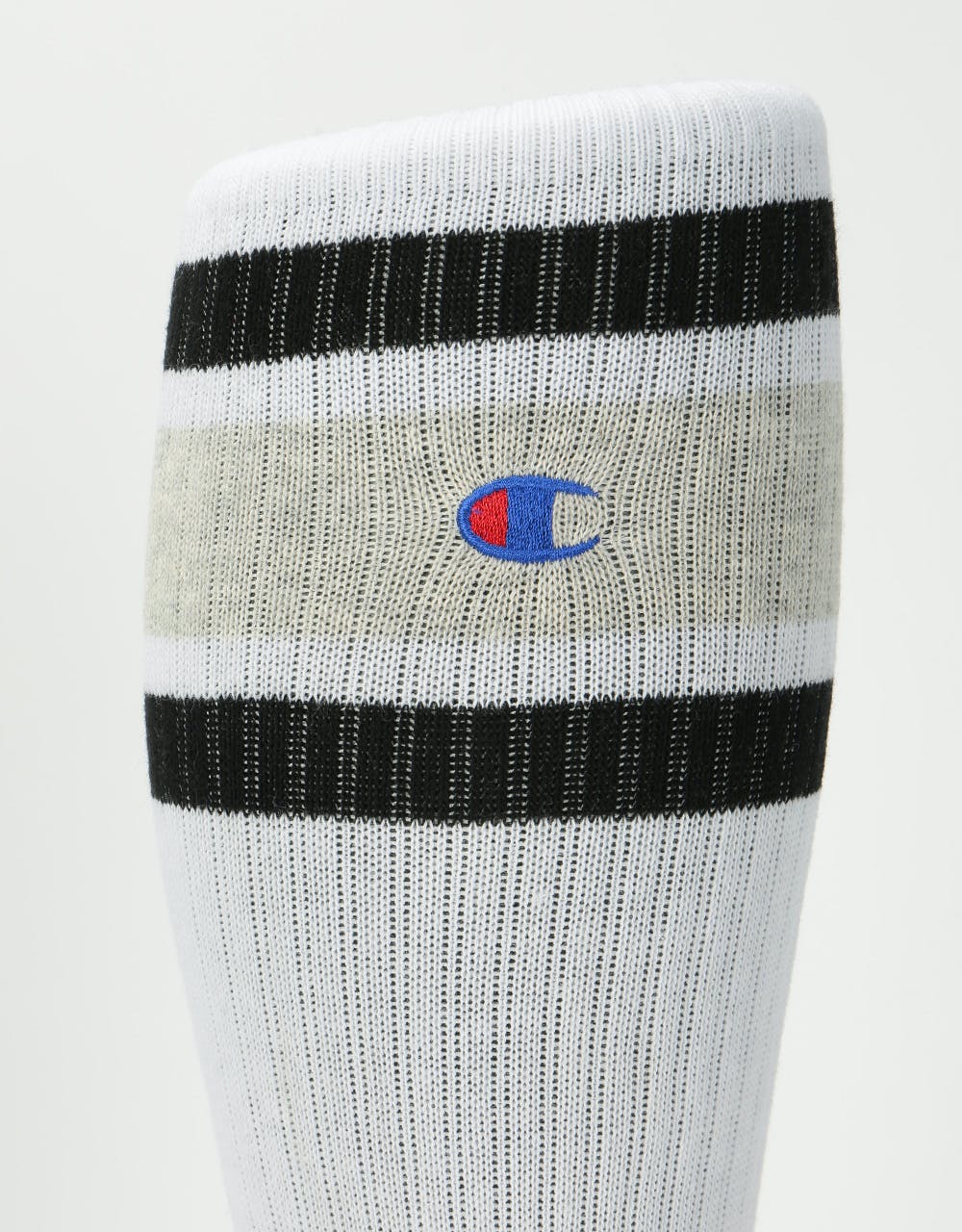Champion Premium Crew Socks - White/Light Grey/Black