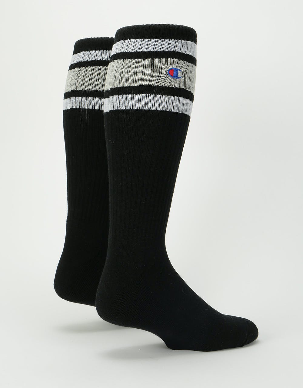 Champion Premium Crew Socks - Black/Light Grey/White