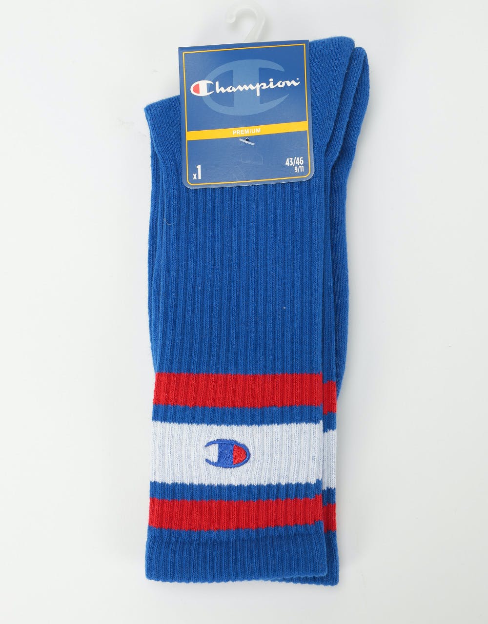 Champion Premium Crew Socks - Blue/White/Red
