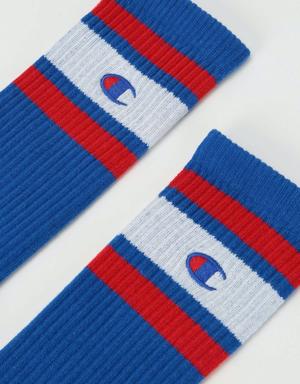 Champion Premium Crew Socks - Blue/White/Red