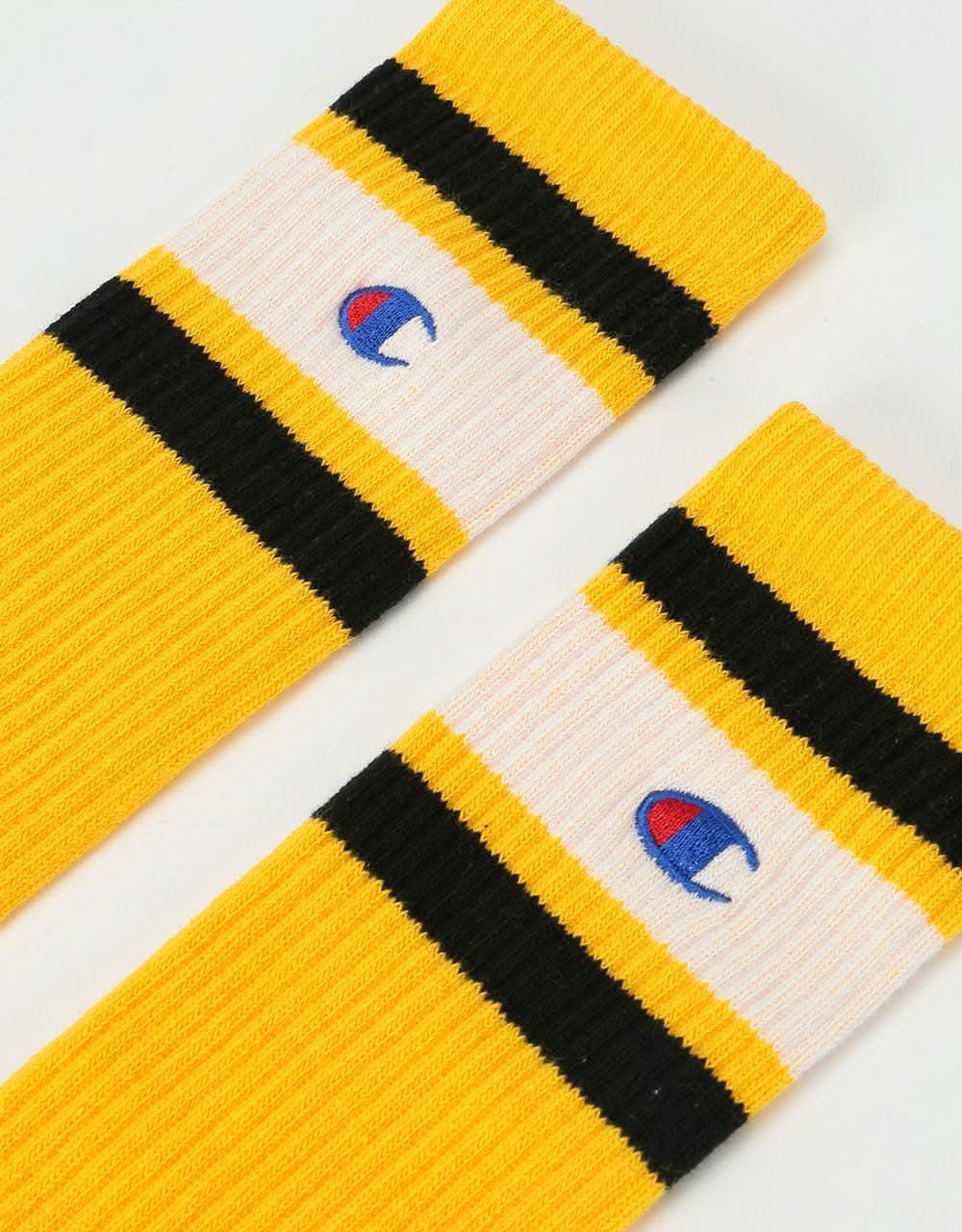Champion Premium Crew Socks - Yellow/White/Black