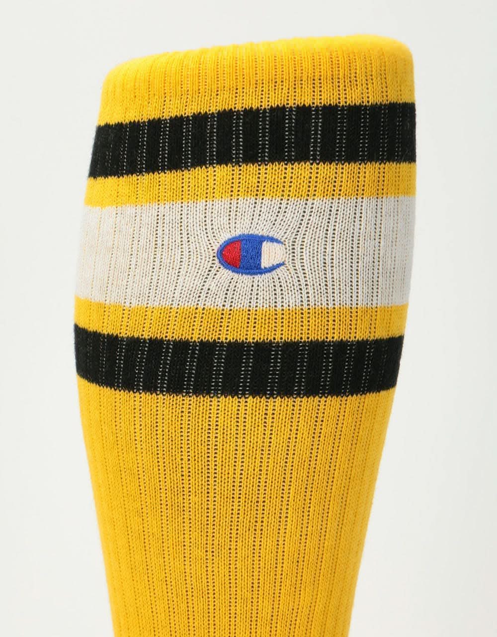Champion Premium Crew Socks - Yellow/White/Black