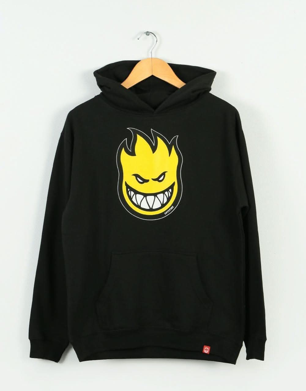 Spitfire Bighead Fill Kids Pullover Hoodie - Black/Yellow