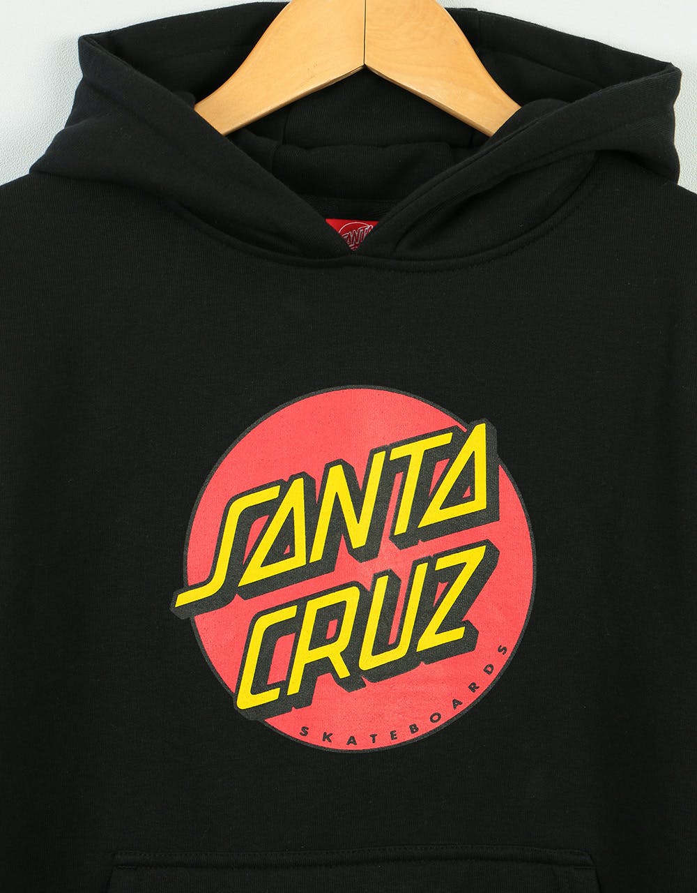 Santa Cruz Classic Dot Kids Pullover Hoodie - Black