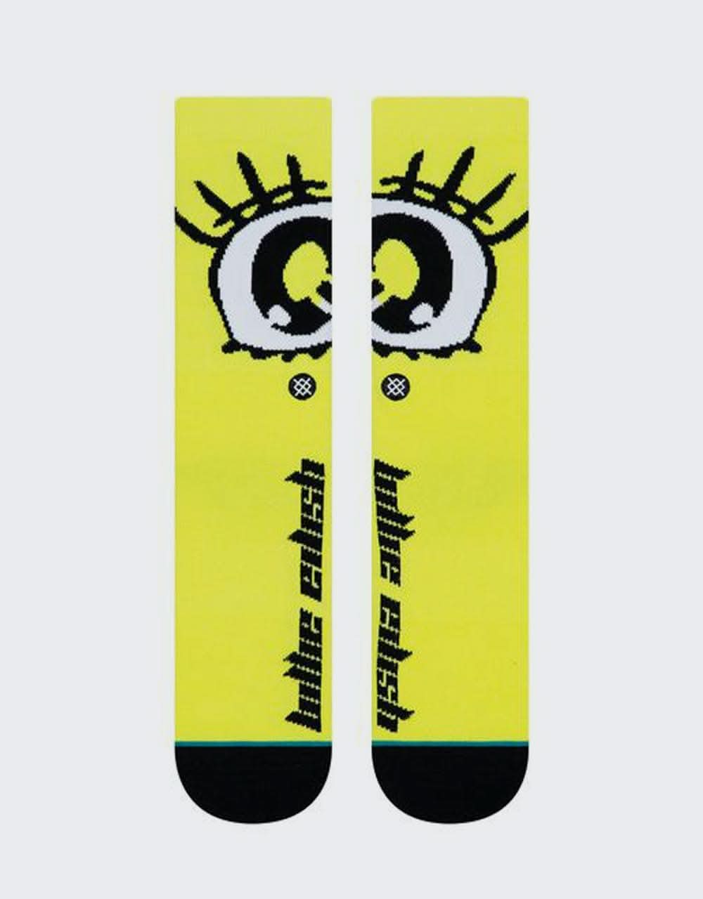 Stance x Billie Eilish Anime Eyes Classic Pique Socks - Neon Yellow