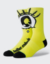Stance x Billie Eilish Anime Eyes Classic Pique Socks - Neon Yellow