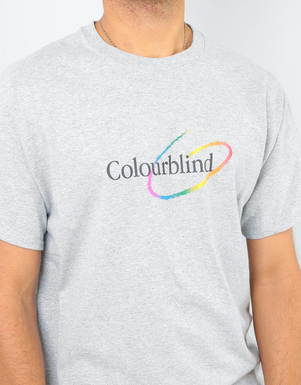 Colourblind Flourish T-Shirt - Heather Grey