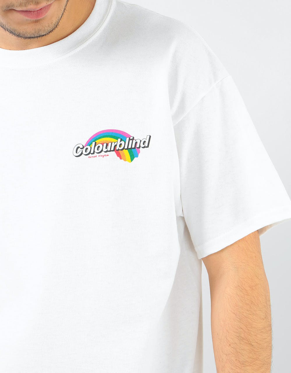 Colourblind Rainbow T-Shirt - White