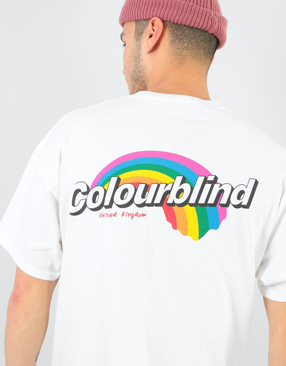 Colourblind Rainbow T-Shirt - White