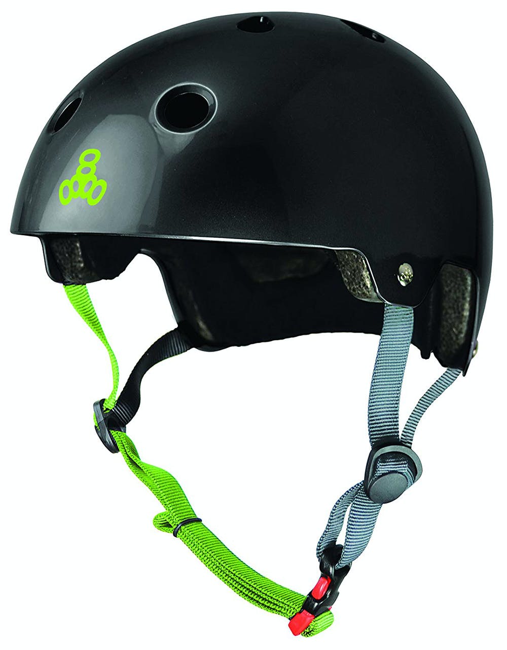 Triple 8 Brainsaver EPS Helmet- Gloss Black/Zest