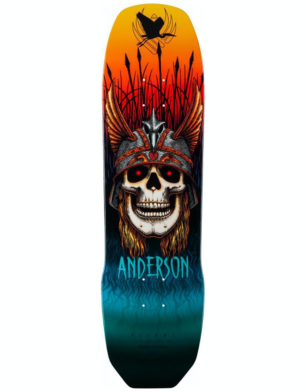 Powell Peralta Anderson Heron Skull Flight Skateboard Deck - 8.45"